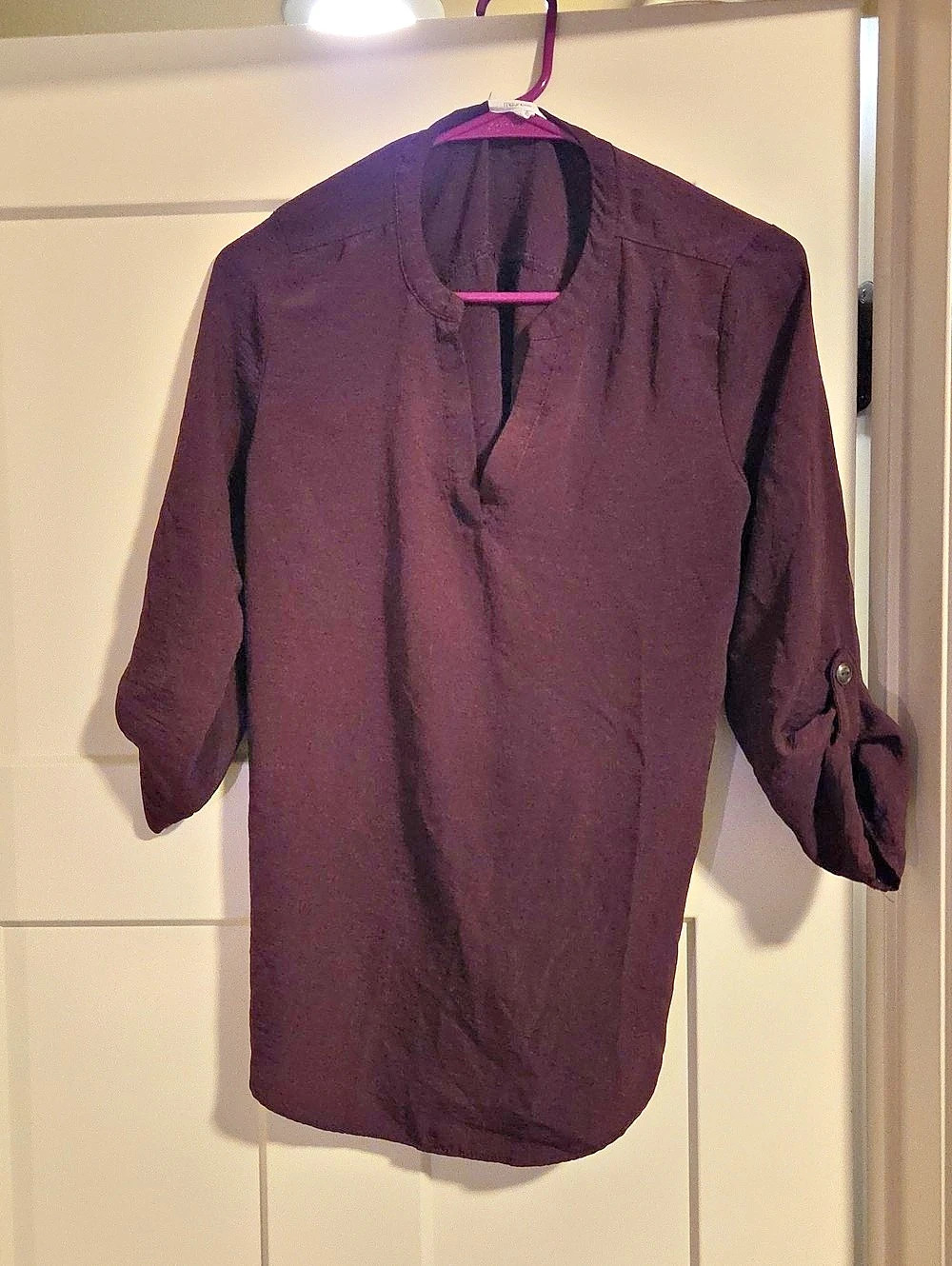 Maurices Long Sleeve Blouse in Purple Size XS Like New